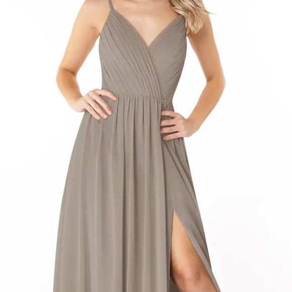 Azazie Bridesmaid Dress - Gracie in Taupe - Picture 1 of 3